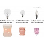 BULBMASTER 25 Watts Scentsy Light Bulb Replacement for 25WLITE Scentsy Full Size Warmer Candle Wax Melt Warmer E12 Base Globe Incandescent Dimmable Wax Bulb 6 Pack