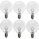 BULBMASTER 25 Watts Scentsy Light Bulb Replacement for 25WLITE Scentsy Full Size Warmer Candle Wax Melt Warmer E12 Base Globe Incandescent Dimmable Wax Bulb 6 Pack