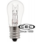 CEC Industries 6S6 120V S6 Incandescent Light Bulb 120V 6W E12 Candelabra Base 10-Pack