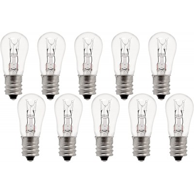 CEC Industries 6S6 120V S6 Incandescent Light Bulb 120V 6W E12 Candelabra Base 10-Pack
