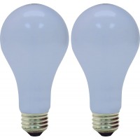 GE 97469 50 100 150-Watt 450 1150 1600-Lumen A21 3-Way Light Bulb Frosted Reveal 2-Pack