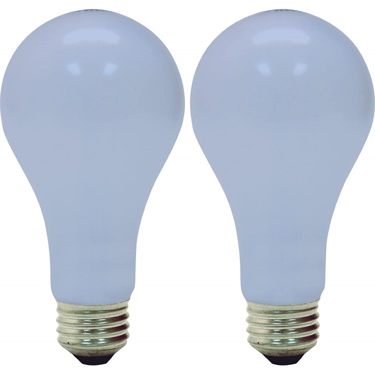 GE 97469 50 100 150-Watt 450 1150 1600-Lumen A21 3-Way Light Bulb Frosted Reveal 2-Pack