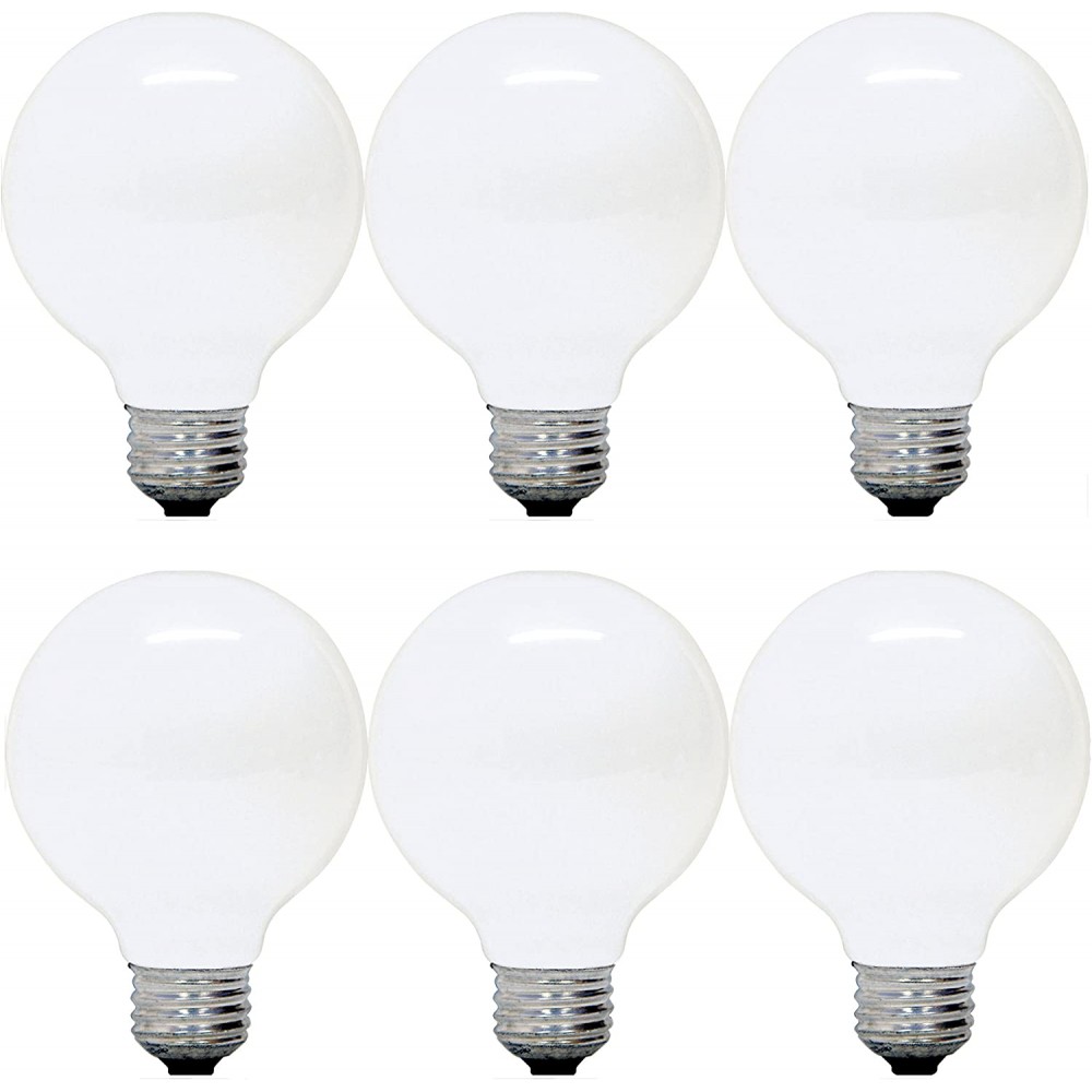 GE Lighting 12979 Incandescent G25 6 Count Pack of 1 Soft White 6 Bulb
