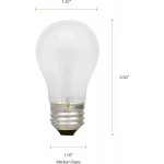 SYLVANIA Incandescent Appliance Light Bulb 15W A15 Dimmable Medium Base 65 Lumens Frosted 2850K Soft White 2 Pack 10015