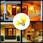2 Pack LOMIDA Amber Yellow LED Bug Light Bulbs ,9W Replace to100W Bug Light  E26 Base LED Bug Lights for Outdoor Porch Light Decorative Lighting Lamps  Bedroom Night Light Bulb,Non-Dimmable