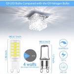 6 Pack G9 LED Bulb Dimmable 6000K Daylight Sailstar T4 4W G9 Replacement for 40 Watts Halogen 400 Lumen Ceramic Bi-Pin Base 360°Beam Angle 120V G9 Light Bulbs for Chandelier
