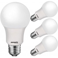 60W Equivalent A19 LED Light Bulb Soft White 2700K E26 Standard Base UL Listed Non-Dimmable LED Light Bulb 15000 Hrs 4 Pack