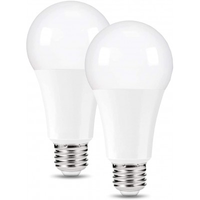 A19 3 Way LED Bulb 50-75-100W Equivalent6-10-15W 500-1200-1600 Lumen 4000K Natural White E26 Medium Base 2 Pack