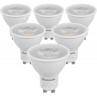 DEWENWILS 6-Pack GU10 LED Dimmable Bulb 500LM 3000K Warm White Track Light Bulb 7W50W Halogen Equivalent LED Bulbs UL Listed