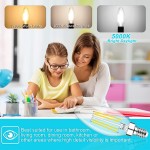 Dimmable E12 Candelabra LED Bulbs 5000K Daylight 60W Equivalent,Cotanic Ceiling Fan Light Bulbs,Type B Candle Bulbs,C35 Filament LED Chandelier Bulbs Clear Glass,600LM,6 Pack