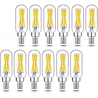 Dimmable T6 LED Bulbs 40W Candelabra Light Bulbs 2700K Warm White Clear 4W E12 Edison Bulb Small Filament LED Light Bulb for Chandelier Ceiling Fan Pendant,Wall Sconce Fixtures,12 Pack