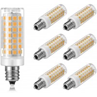 E12 LED Bulb Dimmable 7W C7 Bulb Equivalent to E12 Halogen Bulb 60W Warm White 3000K T6 Base 120V E12 Candelabra Bulbs for Ceiling Fan Chandelier Lighting Kx-2000 Bulbrite Replacement 6 Pack