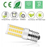 E17 LED Bulb Dimmable 5W Microwave Oven Bulb Natural White 4000K 40W Halogen Bulb Replacement for Microwave Over Stove Appliance Range Hood E17 Intermediate Base 2 Pack