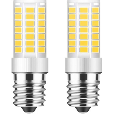 E17 LED Bulb Dimmable 5W Microwave Oven Bulb Natural White 4000K 40W Halogen Bulb Replacement for Microwave Over Stove Appliance Range Hood E17 Intermediate Base 2 Pack