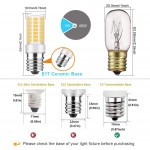 E17 LED Bulb Dimmable 5W Microwave Oven Bulb Warm White 3000K 40W Halogen Bulb Replacement for Microwave Over Stove Appliance Range Hood E17 Intermediate Base 2 Pack