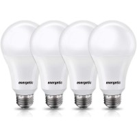 Energetic LED Dimmable A21 Bulb 150 Watt Equivalent Cool White 4000K 2600LM UL Listed E26 Standard Base Damp Rated Super Bright Light Bulbs 4 Pack