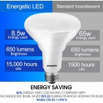 Energetic LED Recessed Light Bulbs BR30 65W Equivalent Dimmable Warm White 3000K Indoor Flood Lights for Recessed Cans UL Listed 6 Pack