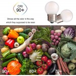 G40 1.5w Low Wattage Led Bulb Equivalent 15 Watt Led Light Bulbs Standard E26 Base G14 Small Low Power Light Bulb Frosted Warm White 2700k CRI 90+ 150lm Pack of 2