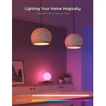 Govee Smart Light Bulbs Dimmable RGBWW Color Changing Light Bulbs Work with Alexa & Google Assistant No Hub Required RGB Light Bulbs 9W 60W Equivalent A19 LED Bulbs for Bedroom Living Room 4 Pack