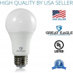 Great Eagle 40 60 100W Equivalent 3-Way A19 LED Light Bulb 2700K Warm White Color 4-Pack