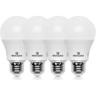 Great Eagle Lighting Corporation A19 LED Light Bulb 12W 75W Equivalent UL Listed 4000K Cool White 1050 Lumens Non-dimmable Standard Replacement 4 Pack