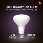 helloify BR30 LED Flood Light Bulb 9W 65W Equivalent 5000K Daylight White Energy Saving Lamp for Office Home Non-dimmable E26 Screw Base 6 Pack