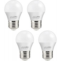 J.LUMI A15 LED Bulb 5 Watt Light Bulbs Small Light Bulbs 45mm Diameter E26 Medium Base 3000K Soft White Range Hood Bulb 40 Watt Refrigerator Light Bulb Vanity Bulbs NOT DIMMABLE Pack of 4