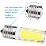 KINDEEP Ceramic E17 LED Bulb for Microwave Oven Appliance 40W Halogen Bulb Equivalent Daylight White 6000K Microwave Led Bulbs 350LM Pack of 2