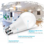 LED Light Bulbs 100W Equivalent 1500 Lumens A19 13W 5000K Daylight White Non-Dimmable Super Bright No Flicker Standard E26 Edison Screw Bulbs for Home Bedroom Office Lamp 12-Pack