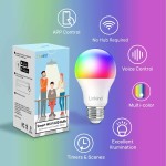 Linkind Smart WiFi Light Bulb A19 E26 RGBW LED Color Changing Dimmable Multicolor Tunable WhiteWarm to Daylight Work with Alexa Google Home No Hub Required 60W Equivalent 2Pack