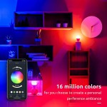 LUMIMAN Smart Light Bulb LED RGBCW Color Changing Light Bulbs Works with Alexa Google Assistant 60W Equivalent Dimmable A19 E26 Bulbs 2.4GHz WiFi Only No Hub Required 4 Pack