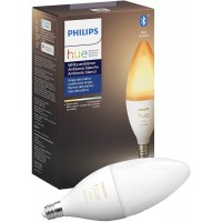 Philips Hue White Ambiance E12 LED Candle Light Bulb Bluetooth & Zigbee compatible Hue Hub Optional Works with Alexa & Google Assistant