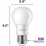 Philips LED High Lumen A19 Bulb Non-Dimmable 1500 Lumen Daylight 5000K 13.5W=100W E26 Base 4-Pack