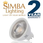 Simba Lighting LED MR16 5W 12V Light Bulb 6 Pack 35W to 50W Halogen Spotlight Replacement for Landscape Accent Track Lights Desk Lamps FWM C EXN GU5.3 Bipin Base 2700K Warm White Not Dimmable