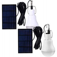 Solar Light Bulbs Outdoor Indoor Home Chicken Coop Lights Solar Powered LED Shed Lights Camping Lamps for Tent 350LM