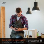 SYLVANIA LED A19 Light Bulb 60W Equivalent Efficient 8.5W Frosted 5000K Daylight 4 Pack 79284