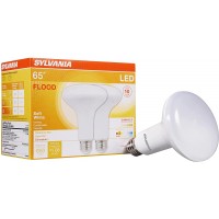 SYLVANIA LED Flood BR30 Light Bulb 65W Equivalent Efficient 9W 10 Year 650 Lumens Dimmable 2700K Soft White 2 pack 73954