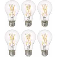 SYLVANIA LED TruWave Natural Series A19 Light Bulb 75W Equivalent Efficient 11W 1100 Lumens Dimmable Clear 2700K Soft White 6 Pack 40807