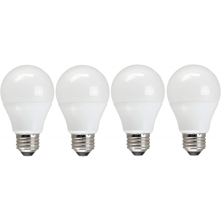 TCP Eco$ave LED 60 Watt Equivalent | 4 Pack | Soft White 3000K Shatter Resistent | 730 Lumens | 6,000 Hour | Non-Dimmable Light Bulbs