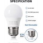 Waterproof LED Refrigerator Light Bulbs 40W Eqv. 120V Daylight 5000K Fridge Light Bulb E26 Base Freezer Bulb A15 LED Appliance Bulb Not Dimmable