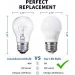 Waterproof LED Refrigerator Light Bulbs 40W Eqv. 120V Daylight 5000K Fridge Light Bulb E26 Base Freezer Bulb A15 LED Appliance Bulb Not Dimmable