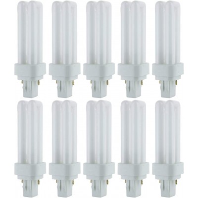 Laborate Lighting 13-Watt Double Tube Compact Fluorescent Light Bulb 4100K 780 Lumens 82 CRI T4 Shape GX23-2 Bi-Pin Base Pack of 10