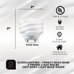 SleekLighting 18Watt T2 Spiral CFL GU24 Base Puck Light Bulb 2700K 1170lm -UL Listed,Compact Fluorescent -Warm White Light 4pack