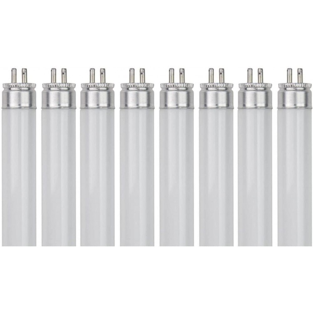 Sterl Lighting – 21 Watt T5 Fluorescent Bulbs Tube G5 Light Mini 2 Pin Base 120 220 Volts 33.42 Inch 1470Lm F21T5  WW Manufacturing Facility Tubular Linear Fixtures 3000K Warm White – 8 Pack