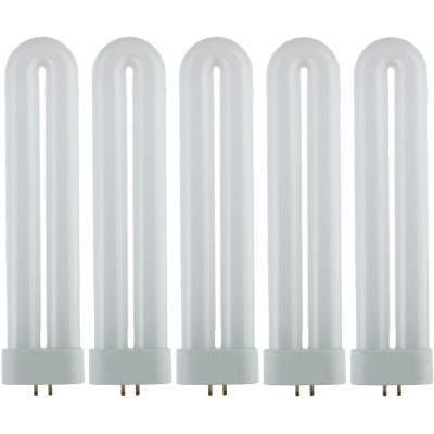 SUNLITE 40484-SU FUL15T6 Fluorescent Black Light Bulbs 15 Watts GX10q 4-Pin Base UV Light 365nm Color Wavelength 5,000 Hour Life Span Perfect for Bug Zappers Clubs Bars 5 Pack