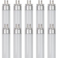 Sunlite F4T5 CW 4-Watt T5 Linear Fluorescent Light Bulb Mini Bi Pin Base Cool White Pack of 10