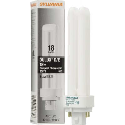 Sylvania 20672 Compact Fluorescent 4 Pin Double Tube 3500K 18-watt