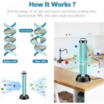 UV Germicidal Lamp Light Sanitizer with Ozone Bulb UV-C Light 46W Remote Control Timer 15 min  30 min 1 Hour for Car Living Room Bedroom Household Kitchen Hotel Pet Area