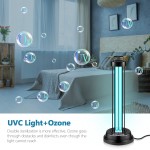 UV Germicidal Lamp Light Sanitizer with Ozone Bulb UV-C Light 46W Remote Control Timer 15 min  30 min 1 Hour for Car Living Room Bedroom Household Kitchen Hotel Pet Area