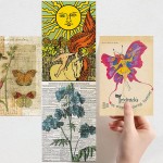 100PCS Vintage Photo Wall Collage Kit Aesthetic Posters Double-Sided Printed Botanical Illustration Tarot Aesthetic Pictures for Cottage Core Vintage Room Decor Vintage Set of 200Pictures